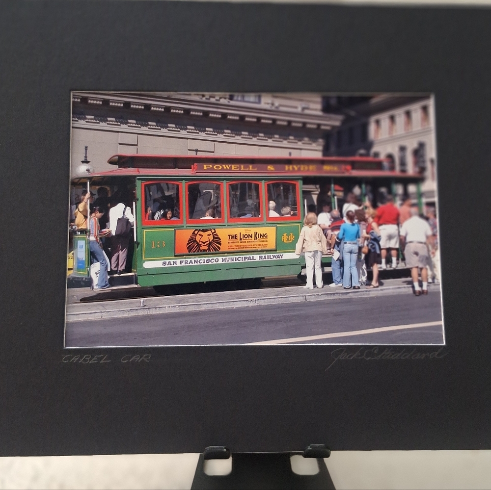 San Francisco Cable Car Art Photo By Jack E. Stiddard 5x7/8x10 Mat